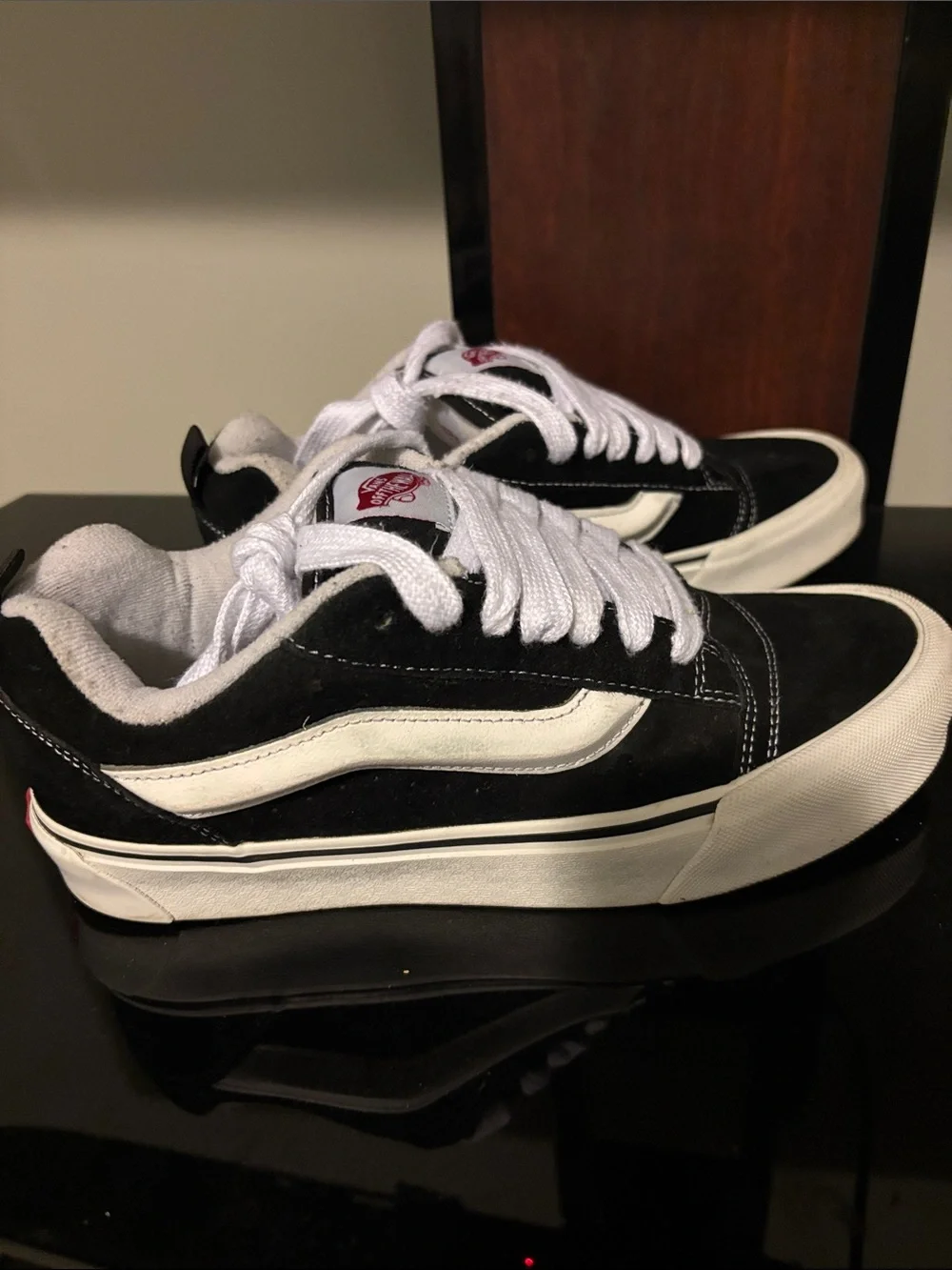 Vans Black & White Low-Top Skate Sneakers